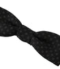 Dolce & Gabbana Black Silk Patterned Necktie Men Accessory Bow Tie