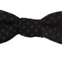 Dolce & Gabbana Black Silk Patterned Necktie Men Accessory Bow Tie
