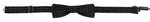 Dolce & Gabbana Black Silk Patterned Neck Papillon Accessory Bow Tie