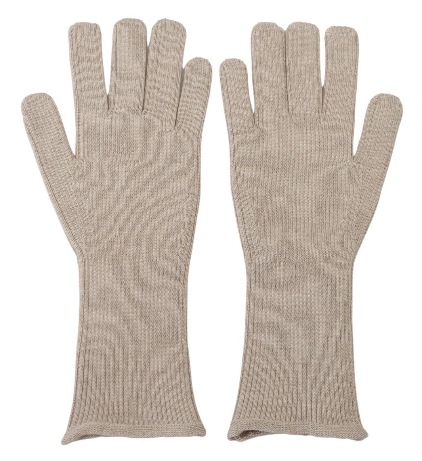 Gants élégants Dolce &amp; Gabbana en mélange de cachemire et de soie ivoire