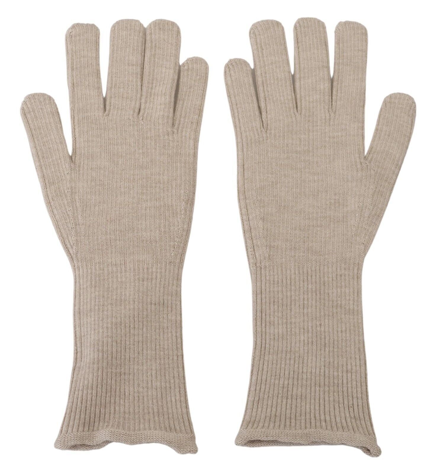 Gants élégants Dolce &amp; Gabbana en mélange de cachemire et de soie ivoire