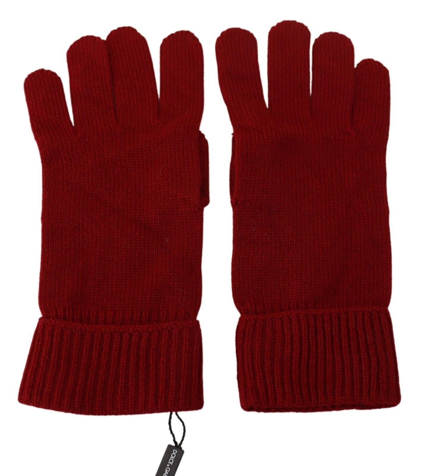 Gants d'hiver élégants en cachemire rouge Dolce &amp; Gabbana