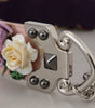 Dolce & Gabbana Multicolor Floral Appliques Metal Shoulder Strap