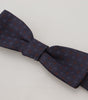 Dolce & Gabbana Blue Pattern Silk Adjustable Neck Papillon Bow Tie