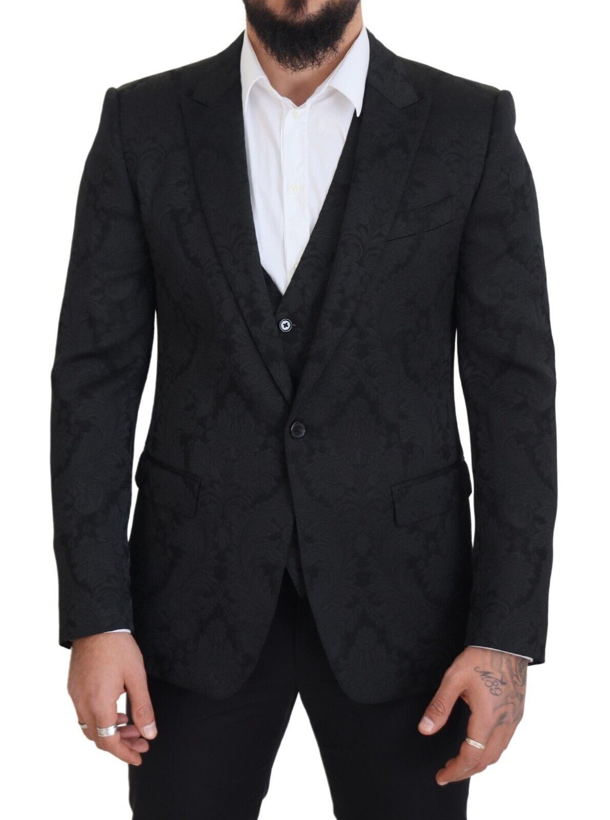 Ensemble veste et gilet de costume Martini noir élégant Dolce & Gabbana