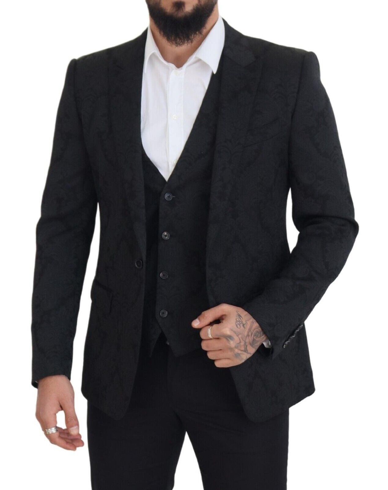 Ensemble veste et gilet de costume Martini noir élégant Dolce & Gabbana