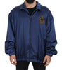 Dolce & Gabbana Blue Heraldic Patch Full Zip KHALED Jacket
