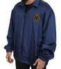 Dolce & Gabbana Blue Heraldic Patch Full Zip KHALED Jacket