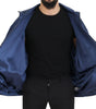 Dolce & Gabbana Blue Heraldic Patch Full Zip KHALED Jacket