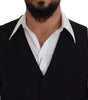 Dolce & Gabbana Black Virgin Wool Waistcoat Formal Dress Vest