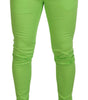 Dolce & Gabbana Light Green Cotton Skinny Men Trousers Pants