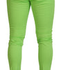 Dolce & Gabbana Light Green Cotton Skinny Men Trousers Pants