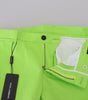 Dolce & Gabbana Light Green Cotton Skinny Men Trousers Pants