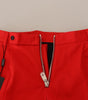 Dolce & Gabbana Red Straight Fit Men Trousers Cotton Pants