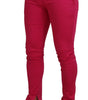 Dolce & Gabbana Pink Zipper Buckle Waist Trousers Pants