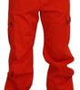 Dolce & Gabbana Red Cargo Men Trousers Cotton Pants