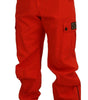 Dolce & Gabbana Red Cargo Men Trousers Cotton Pants