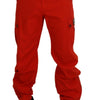 Dolce & Gabbana Red Cargo Men Trousers Cotton Pants