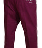 Dolce & Gabbana Magenta Cotton DG Logo Pocket Trouser Pants