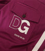 Dolce & Gabbana Magenta Cotton DG Logo Pocket Trouser Pants