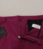 Dolce & Gabbana Magenta Cotton DG Logo Pocket Trouser Pants