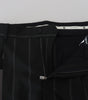Dolce & Gabbana Black Striped Men Trousers Cotton Pants