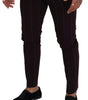 Dolce & Gabbana Brown Striped Men Trousers Cotton Pants