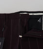 Dolce & Gabbana Brown Striped Men Trousers Cotton Pants