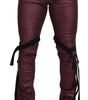 Dolce & Gabbana Magenta Cotton Men Casual Harness Denim Jeans