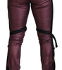Dolce & Gabbana Magenta Cotton Men Casual Harness Denim Jeans
