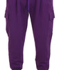 Dolce & Gabbana Purple Cotton Cargo Sweatpants Jogging Pants