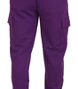 Dolce & Gabbana Purple Cotton Cargo Sweatpants Jogging Pants