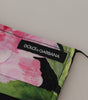 Dolce & Gabbana Black Floral Pleated Elastic Ear Strap Face Mask