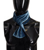 Dolce & Gabbana Blue Velvet Solid Neck Warmer Men's Shawl Scarf