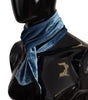 Dolce & Gabbana Blue Velvet Solid Neck Warmer Men's Shawl Scarf