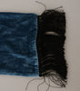 Dolce & Gabbana Blue Velvet Solid Neck Warmer Men's Shawl Scarf