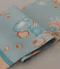 Dolce & Gabbana Blue Silk Shiny Shell-Print Neck Wrap Fringed Scarf