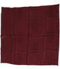 Dolce & Gabbana Maroon Silk Crown Square Wrap Handkerchief Scarf