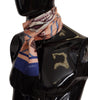 Dolce & Gabbana Multicolor Seashell Patterned DG Logo Shawl Fringe Silk Scarf
