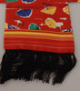 Dolce & Gabbana Multicolor DG Umbrellas Print Shawl Fringe Scarf