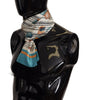 Dolce & Gabbana Multicolor Seashells DG Print Silk Shawl Fringe Scarf