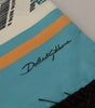 Dolce & Gabbana Multicolor Seashells DG Print Silk Shawl Fringe Scarf