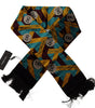 Dolce & Gabbana Multicolor DG Logo Print Shawl Wrap Fringe Scarf