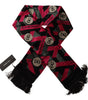 Dolce & Gabbana Multicolor DG Logo Print Mens Shawl Wrap Fringe Scarf