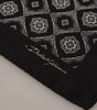 Dolce & Gabbana Black Geometric Patterned Square Handkerchief Scarf