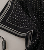 Dolce & Gabbana Black Polka Dots DG Logo Square Handkerchief