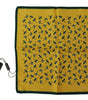 Dolce & Gabbana Yellow Printed DG Logo Square Mens Handkerchief Scarf