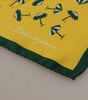 Dolce & Gabbana Yellow Printed DG Logo Square Mens Handkerchief Scarf
