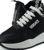 Baskets élégantes en cuir monochrome Versace
