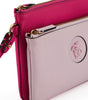 Pochette élégante en cuir rose Versace
